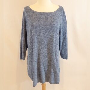 Eileen Fisher Blue 100% Cotton Knit Lightweight Sweater- XL